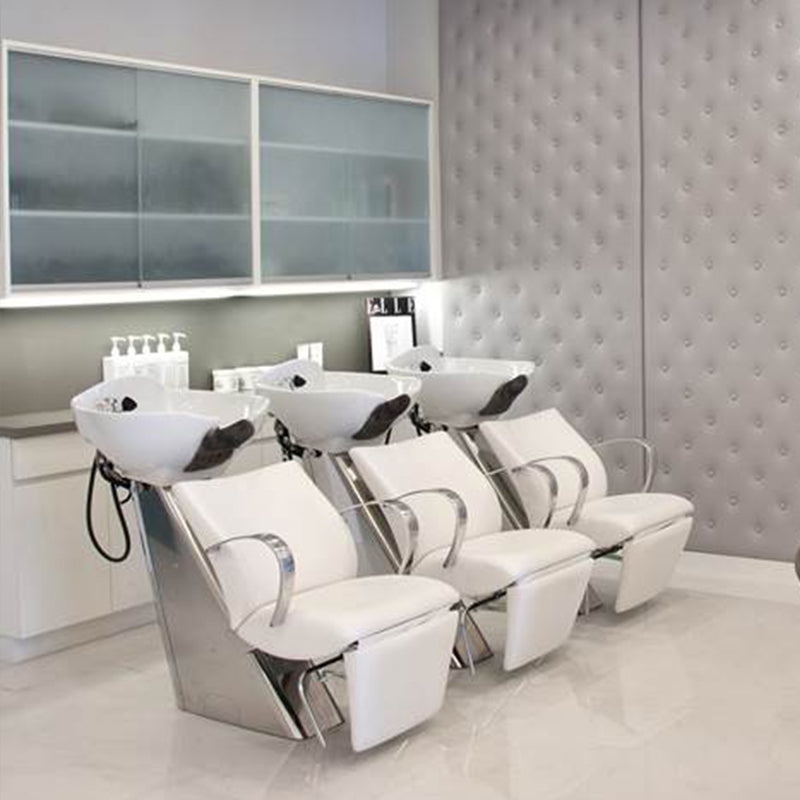 white bahama shampoo chairs