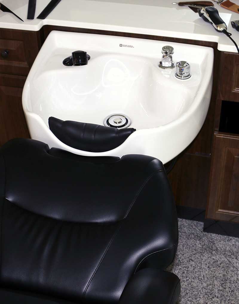 white shampoo bowl